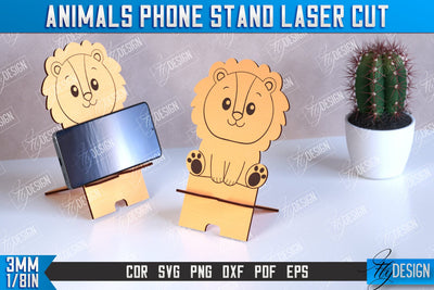 Phone Stand | Smartphone Table Stand | Phone Holder | Leo Shape | CNC Files SVG Fly Design 