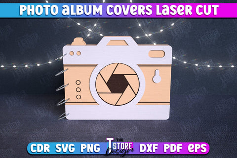 Photo Album Covers Bundle | Book Cover | Wooden Binder | Camera Shape | CNC Files SVG The T Store Design 