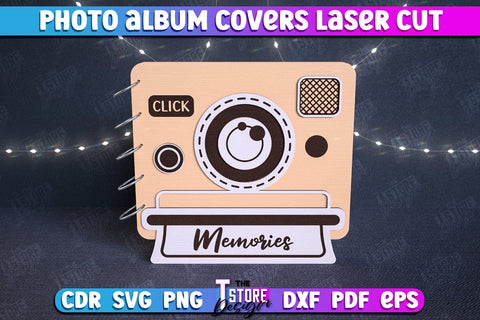 Photo Album Covers Bundle | Book Cover | Wooden Binder | Camera Shape | CNC Files SVG The T Store Design 