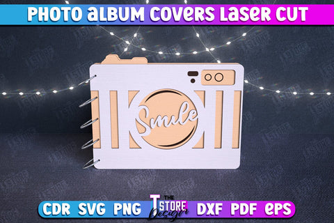 Photo Album Covers Bundle | Book Cover | Wooden Binder | Camera Shape | CNC Files SVG The T Store Design 