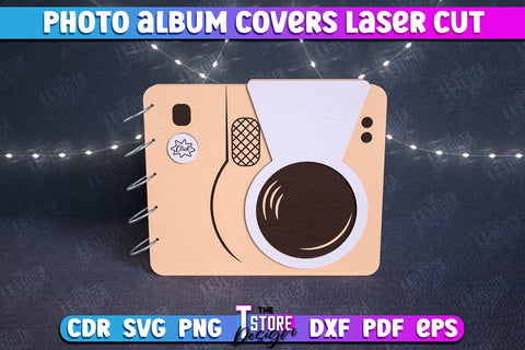 Photo Album Covers Bundle | Book Cover | Wooden Binder | Camera Shape | CNC Files SVG The T Store Design 