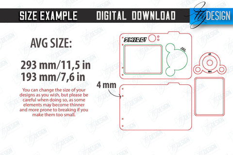 Photo Album Covers Laser Cut Bundle | Camera Shape | Wooden Photo Album | CNC Files SVG Fly Design 