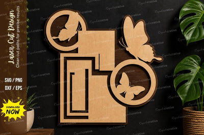 Photo Frame Butterfly laser cut svg File SVG Regulrcrative 