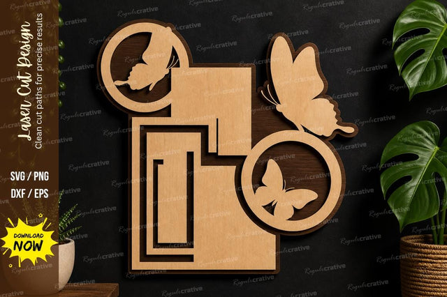 Photo Frame Butterfly laser cut svg File SVG Regulrcrative 