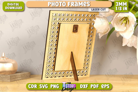 Photo Frame Laser Cut | Desktop Picture Frame | Home Interior | Gift Idea | CNC File SVG The T Store Design 