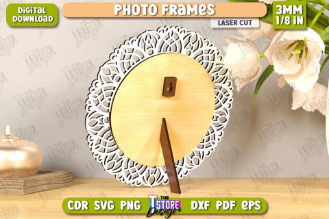 Photo Frame Laser Cut | Desktop Picture Frame | Home Interior | Gift Idea | CNC File SVG The T Store Design 