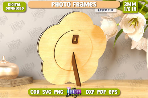 Photo Frame Laser Cut | Desktop Picture Frame | Home Interior | Gift Idea | CNC File SVG The T Store Design 