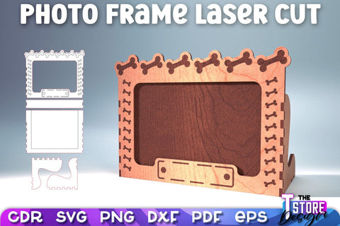 Photo Frame Laser Cut | Home Laser Cut Design | Family Design | CNC File SVG The T Store Design 