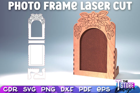 Photo Frame Laser Cut | Home Laser Cut Design | Family Design | CNC File SVG The T Store Design 