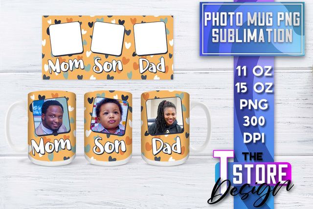 Photo Frame Mug Sublimation | 11 oz 15 oz Mug | PNG File Sublimation The T Store Design 