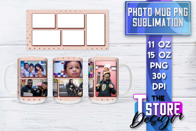 Photo Frame Mug Sublimation | 11 oz 15 oz Mug | PNG File Sublimation The T Store Design 