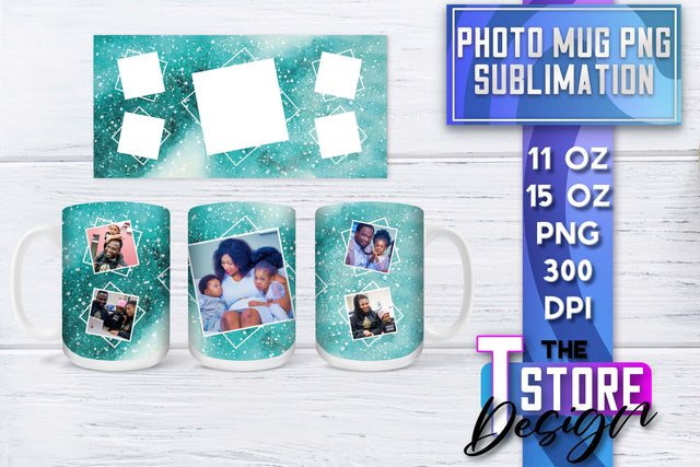 Photo Frame Mug Sublimation | 11 oz 15 oz Mug | PNG File Sublimation The T Store Design 