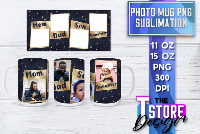 Photo Frame Mug Sublimation | 11 oz 15 oz Mug | PNG File Sublimation The T Store Design 