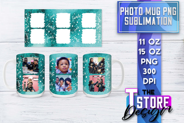 Photo Frame Mug Sublimation | 11 oz 15 oz Mug | PNG File Sublimation The T Store Design 