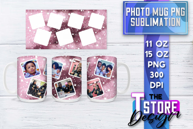 Photo Frame Mug Sublimation | 11 oz 15 oz Mug | PNG File Sublimation The T Store Design 