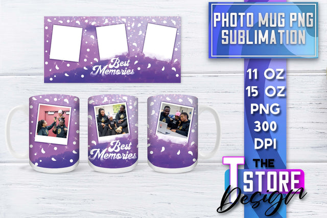 Photo Frame Mug Sublimation | 11 oz 15 oz Mug | PNG File Sublimation The T Store Design 
