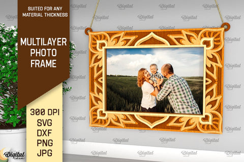 Photo Frames Laser Cut Bundle. Multilayer Photo Frames SVG SVG Evgenyia Guschina 