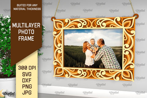 Photo Frames Laser Cut Bundle. Multilayer Photo Frames SVG SVG Evgenyia Guschina 