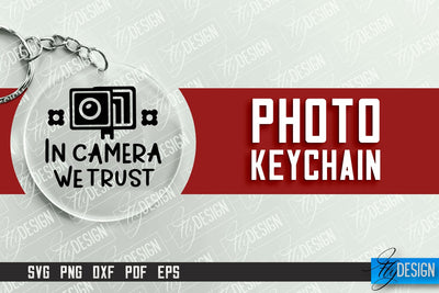 Photo Keychain Design | Round Keychain Design | Photo Camera SVG Fly Design 