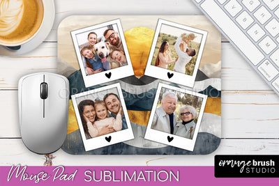 Photo Mouse Pad Sublimation, Boho Mouse Pad Picture Frame Sublimation OrangeBrushStudio 