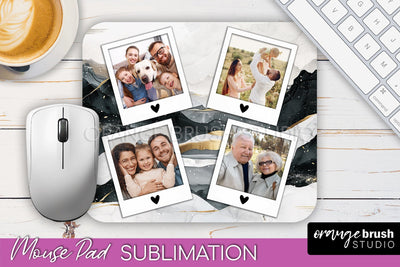 Photo Mouse Pad Sublimation, Boho Mouse Pad Picture Frame Sublimation OrangeBrushStudio 