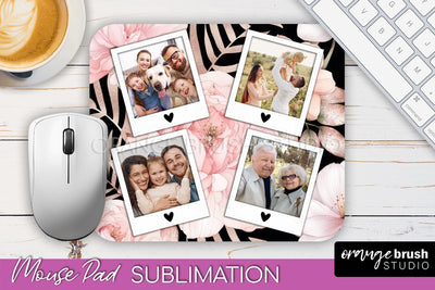 Photo Mouse Pad Sublimation, Floral Mouse Pad Picture Frame Sublimation OrangeBrushStudio 