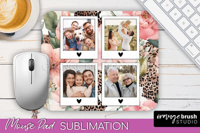 Photo Mouse Pad Sublimation, Floral Mouse Pad Picture Frame Sublimation OrangeBrushStudio 