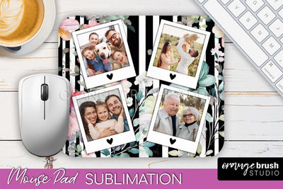 Photo Mouse Pad Sublimation, Floral Mouse Pad Picture Frame Sublimation OrangeBrushStudio 