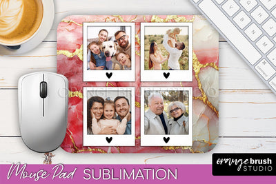 Photo Mouse Pad Sublimation, Marble Mouse Pad Picture Frame Sublimation OrangeBrushStudio 