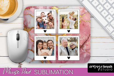 Photo Mouse Pad Sublimation, Marble Mouse Pad Picture Frame Sublimation OrangeBrushStudio 