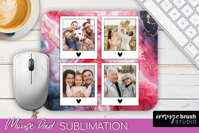 Photo Mouse Pad Sublimation, Marble Mouse Pad Picture Frame Sublimation OrangeBrushStudio 