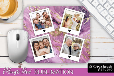 Photo Mouse Pad Sublimation, Marble Mouse Pad Picture Frame Sublimation OrangeBrushStudio 