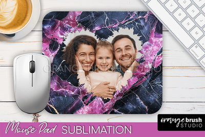Photo Mouse Pad Sublimation, Marble Mouse Pad Picture Frame Sublimation OrangeBrushStudio 