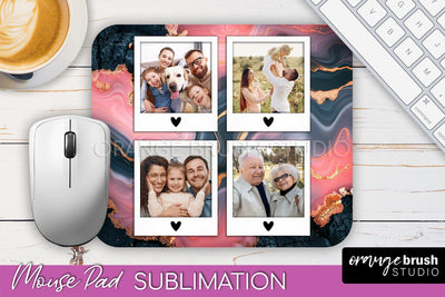 Photo Mouse Pad Sublimation, Marble Mouse Pad Picture Frame Sublimation OrangeBrushStudio 