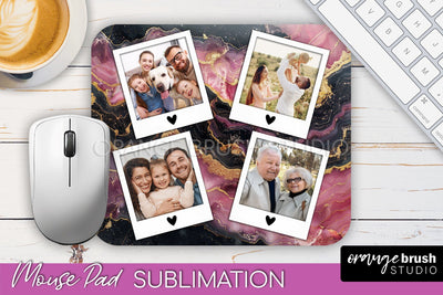 Photo Mouse Pad Sublimation, Marble Mouse Pad Picture Frame Sublimation OrangeBrushStudio 