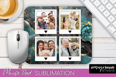 Photo Mouse Pad Sublimation, Marble Mouse Pad Picture Frame Sublimation OrangeBrushStudio 