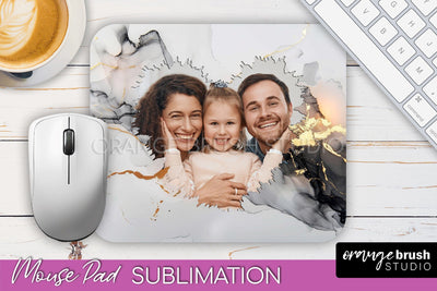 Photo Mouse Pad Sublimation, Marble Mouse Pad Picture Frame Sublimation OrangeBrushStudio 