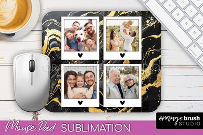 Photo Mouse Pad Sublimation, Marble Mouse Pad Picture Frame Sublimation OrangeBrushStudio 
