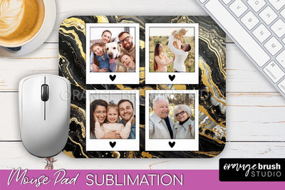 Photo Mouse Pad Sublimation, Marble Mouse Pad Picture Frame Sublimation OrangeBrushStudio 