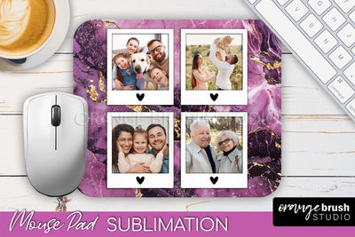 Photo Mouse Pad Sublimation, Marble Mouse Pad Picture Frame Sublimation OrangeBrushStudio 