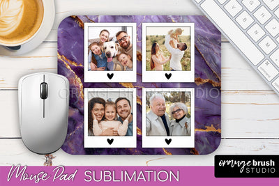 Photo Mouse Pad Sublimation, Marble Mouse Pad Picture Frame Sublimation OrangeBrushStudio 