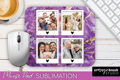 Photo Mouse Pad Sublimation, Marble Mouse Pad Picture Frame Sublimation OrangeBrushStudio 