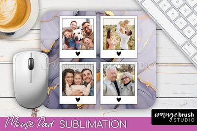 Photo Mouse Pad Sublimation, Marble Mouse Pad Picture Frame Sublimation OrangeBrushStudio 