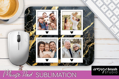 Photo Mouse Pad Sublimation, Marble Mouse Pad Picture Frame Sublimation OrangeBrushStudio 
