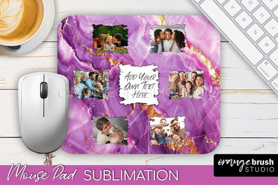 Photo Mouse Pad Sublimation, Marble Mouse Pad Picture Frame Sublimation OrangeBrushStudio 