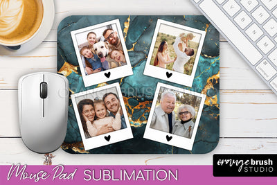 Photo Mouse Pad Sublimation, Marble Mouse Pad Picture Frame Sublimation OrangeBrushStudio 