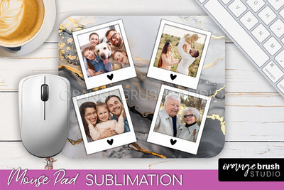 Photo Mouse Pad Sublimation, Marble Mouse Pad Picture Frame Sublimation OrangeBrushStudio 