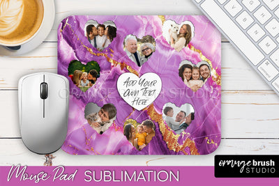 Photo Mouse Pad Sublimation, Marble Mouse Pad Picture Frame Sublimation OrangeBrushStudio 