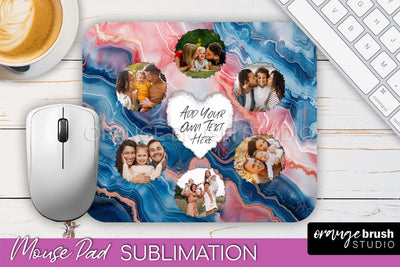 Photo Mouse Pad Sublimation, Marble Mouse Pad Picture Frame Sublimation OrangeBrushStudio 