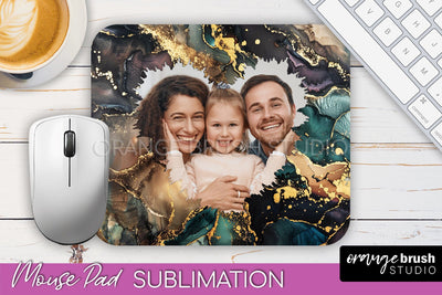 Photo Mouse Pad Sublimation, Marble Mouse Pad Picture Frame Sublimation OrangeBrushStudio 